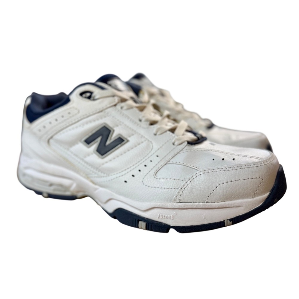 New Balance 608v2 Mens White Navy Blue Leather Training Shoes MX608V2W 11 4E W